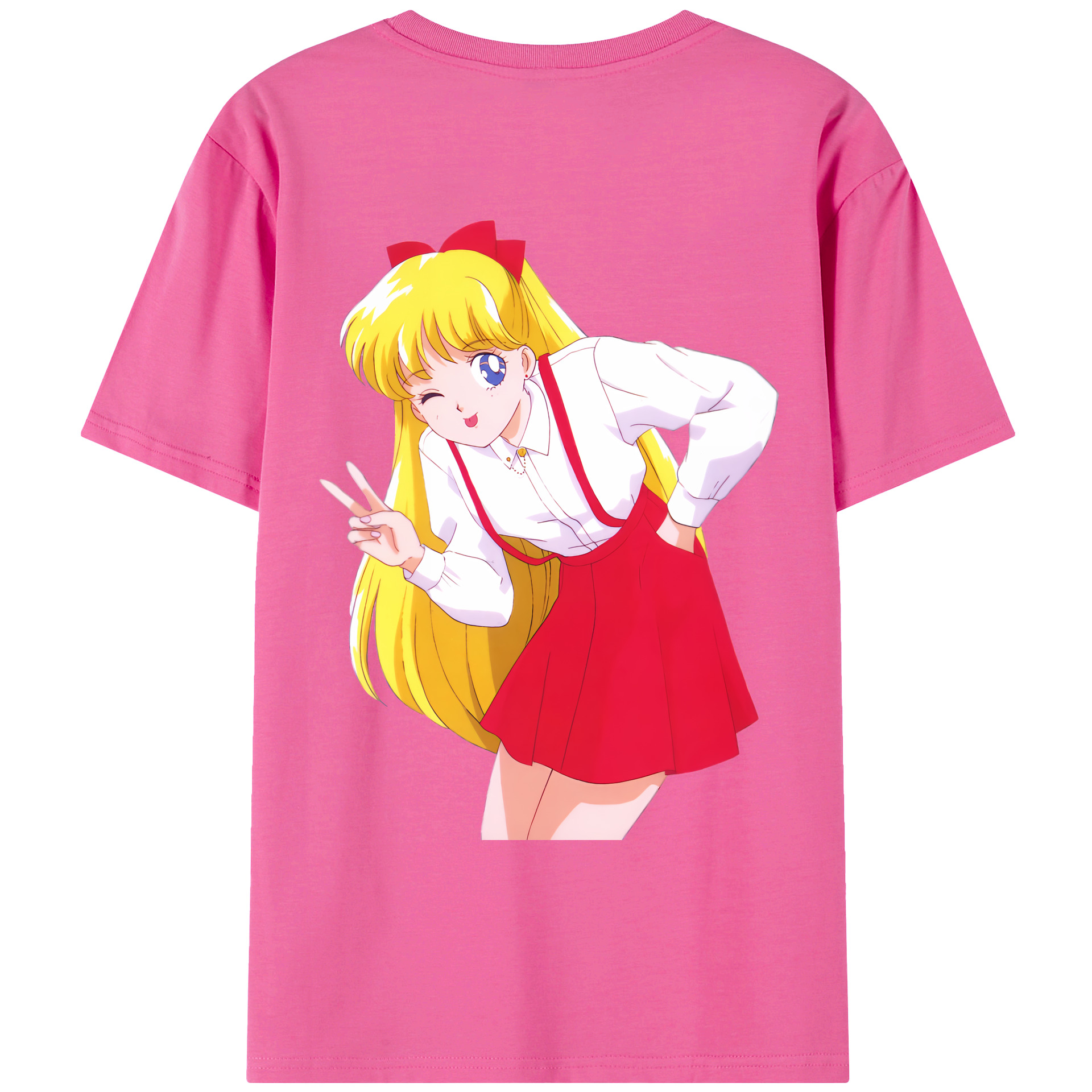 （画像用） 美少女戦士セーラームーン 愛野 美奈子 あいの みなこ Sailor Moon Aino Minako レディース半袖Tシャツ(バックプリント)